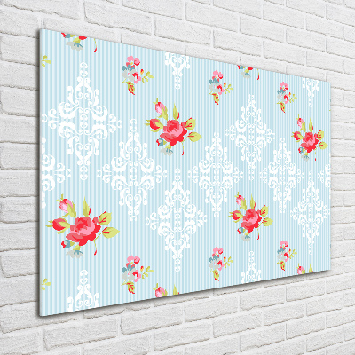 Quadro vetro acrilico Rose e ornamenti