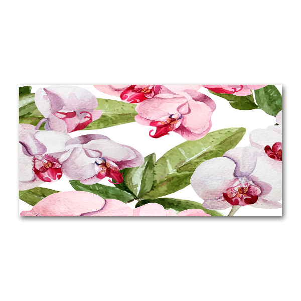 Quadro vetro acrilico Orchidee rosa