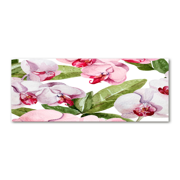 Quadro vetro acrilico Orchidee rosa