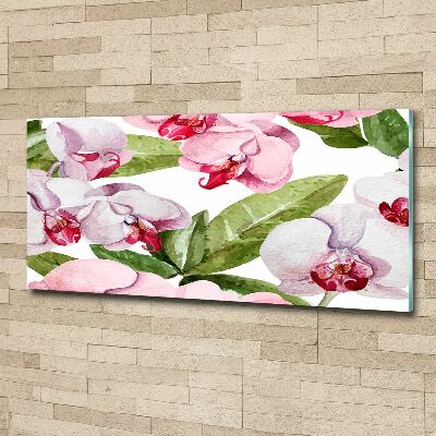 Quadro vetro acrilico Orchidee rosa