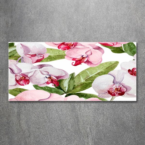 Quadro vetro acrilico Orchidee rosa