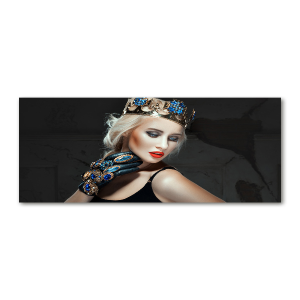 Quadro su vetro acrilico La donna con la corona