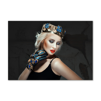 Quadro su vetro acrilico La donna con la corona