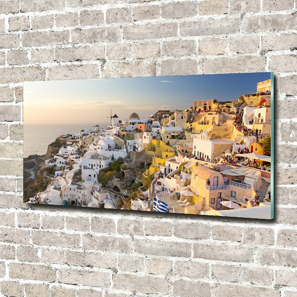 Quadro su vetro acrilico Santorini, Grecia