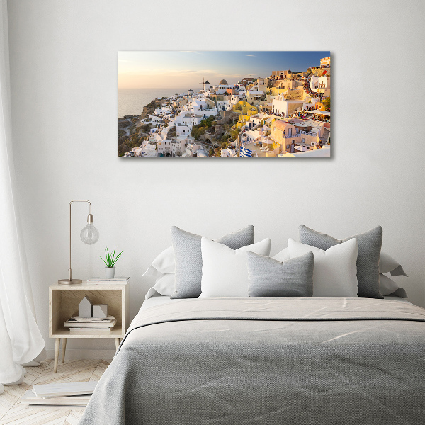 Quadro su vetro acrilico Santorini, Grecia