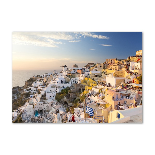 Quadro su vetro acrilico Santorini, Grecia