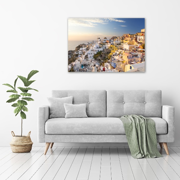 Quadro su vetro acrilico Santorini, Grecia
