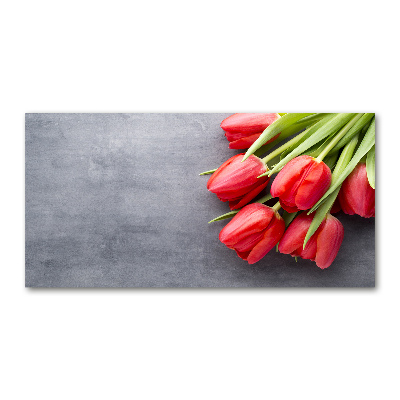 Quadro vetro acrilico Fiore rosso