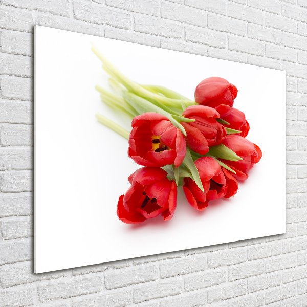 Quadro su vetro acrilico Fiore rosso