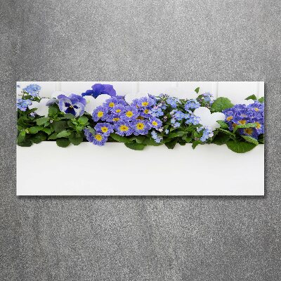 Quadro in vetro acrilico Fiori blu