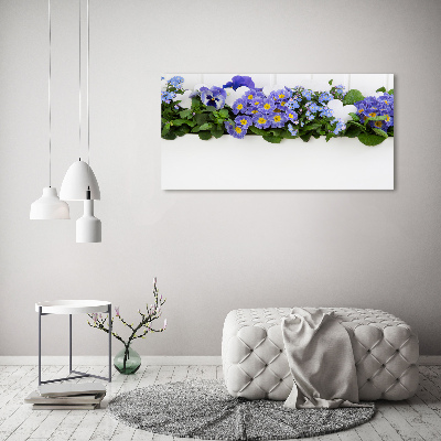 Quadro in vetro acrilico Fiori blu