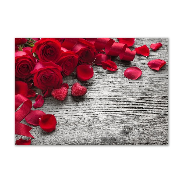 Quadro vetro acrilico Rose rosse