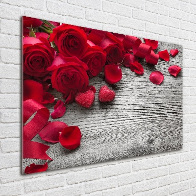 Quadro vetro acrilico Rose rosse