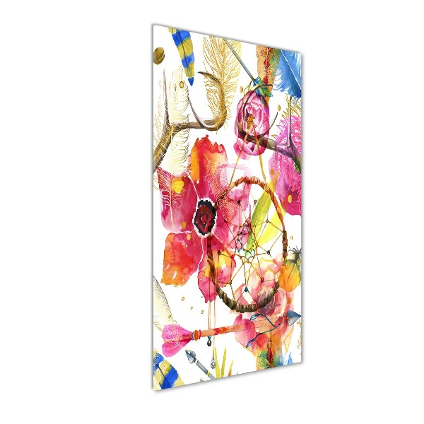 Quadro vetro acrilico verticale Fiori in stile boho