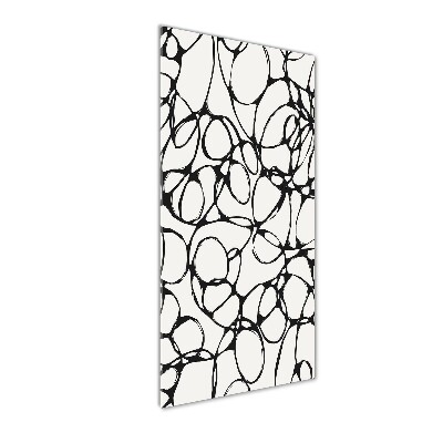 Quadro stampa su vetro acrilico verticale Cerchi caotici