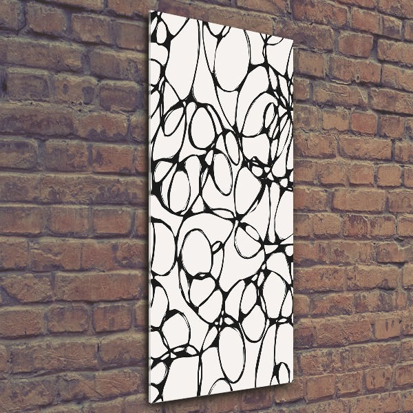 Quadro stampa su vetro acrilico verticale Cerchi caotici