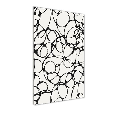 Quadro stampa su vetro acrilico verticale Cerchi caotici