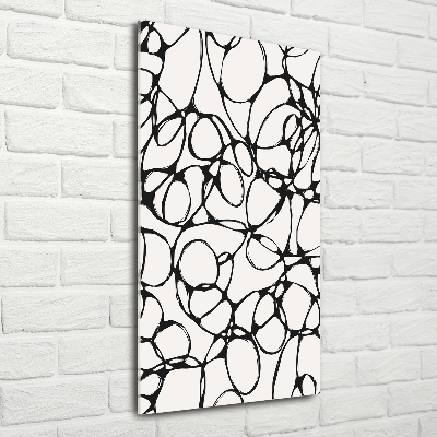 Quadro stampa su vetro acrilico verticale Cerchi caotici