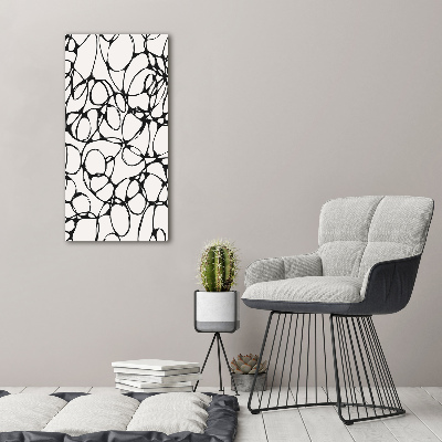 Quadro stampa su vetro acrilico verticale Cerchi caotici