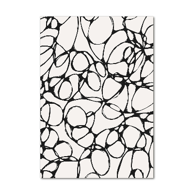 Quadro stampa su vetro acrilico verticale Cerchi caotici