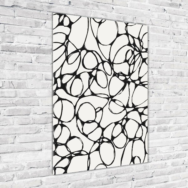 Quadro stampa su vetro acrilico verticale Cerchi caotici