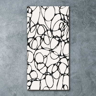 Quadro stampa su vetro acrilico verticale Cerchi caotici