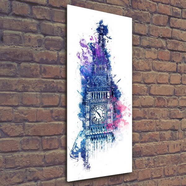 Quadro stampa su vetro acrilico verticale Il colorato Big Ben