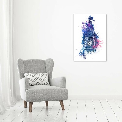 Quadro stampa su vetro acrilico verticale Il colorato Big Ben