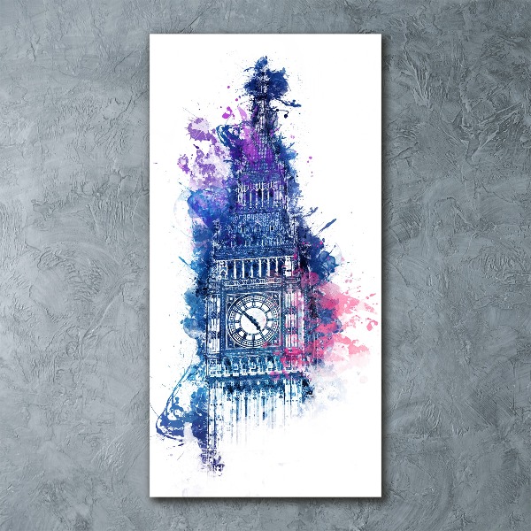Quadro stampa su vetro acrilico verticale Il colorato Big Ben