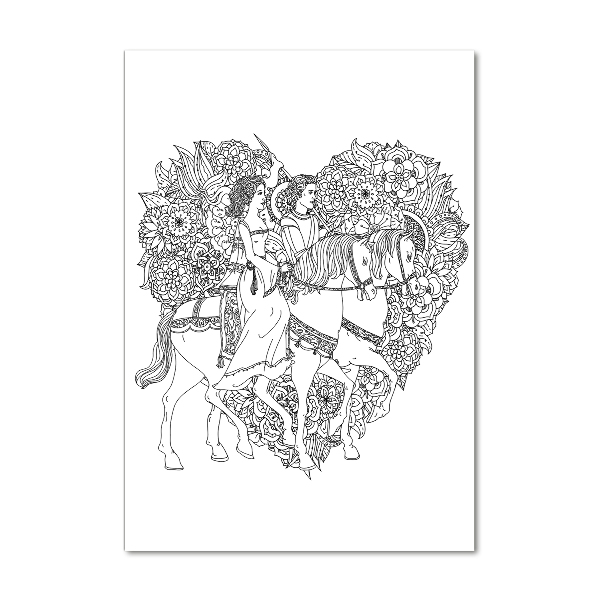 Quadro in vetro acrilico verticale Donna e uomo