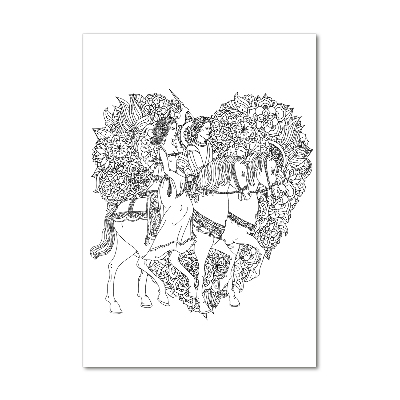 Quadro in vetro acrilico verticale Donna e uomo