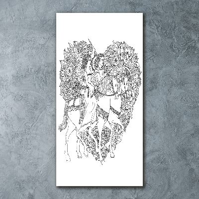 Quadro in vetro acrilico verticale Donna e uomo