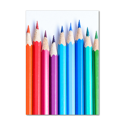 Quadro vetro acrilico verticale Matite colorate