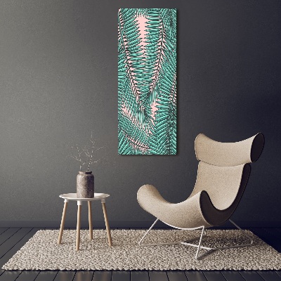 Quadro acrilico verticale Foglie di palma