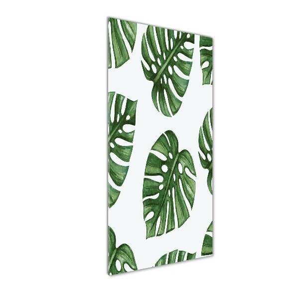 Quadro vetro acrilico verticale Monstera