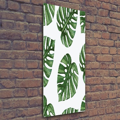 Quadro vetro acrilico verticale Monstera