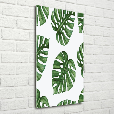 Quadro vetro acrilico verticale Monstera