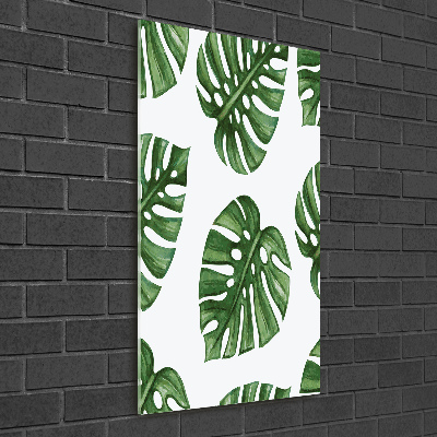 Quadro vetro acrilico verticale Monstera