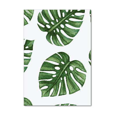 Quadro vetro acrilico verticale Monstera