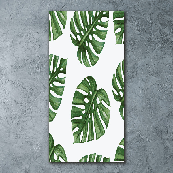 Quadro vetro acrilico verticale Monstera