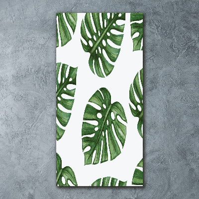 Quadro vetro acrilico verticale Monstera