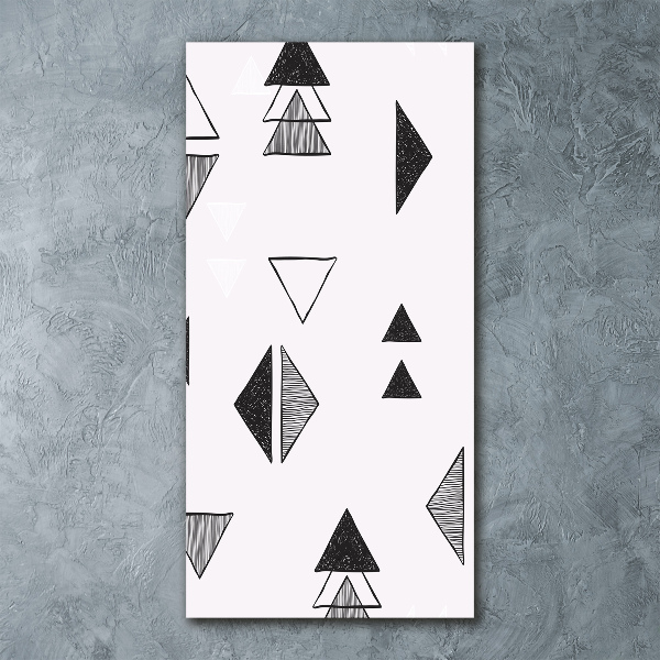 Quadro stampa su vetro acrilico verticale Sfondo triangolare