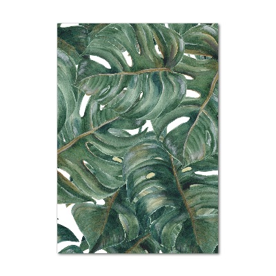 Quadro in vetro acrilico verticale Monstera