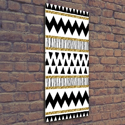 Quadro acrilico verticale Di origine etnica