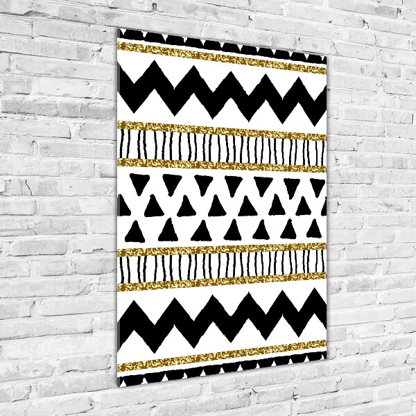 Quadro acrilico verticale Di origine etnica