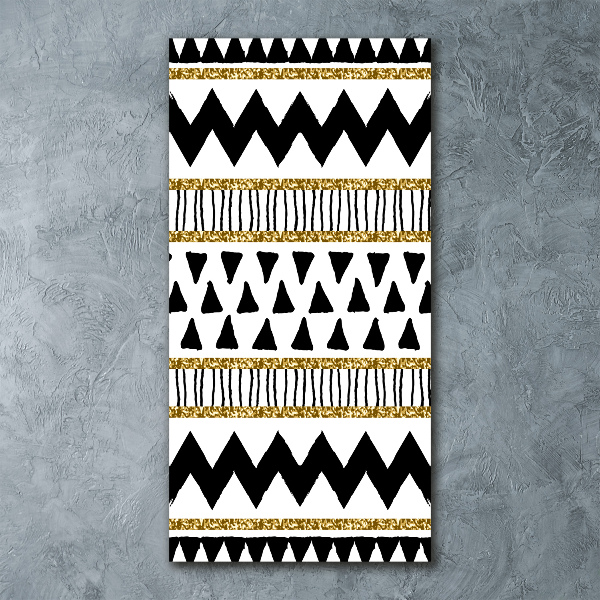 Quadro acrilico verticale Di origine etnica