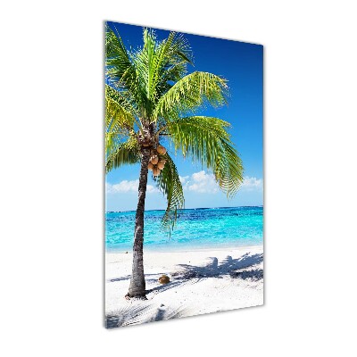 Quadro vetro acrilico verticale Spiaggia tropicale