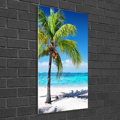 Quadro vetro acrilico verticale Spiaggia tropicale