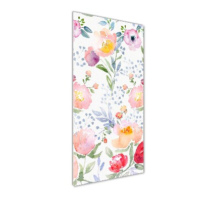 Quadro acrilico verticale Papaveri