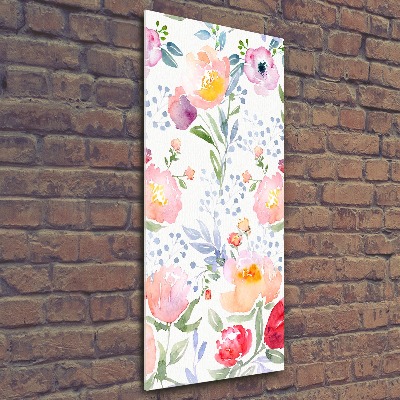 Quadro acrilico verticale Papaveri